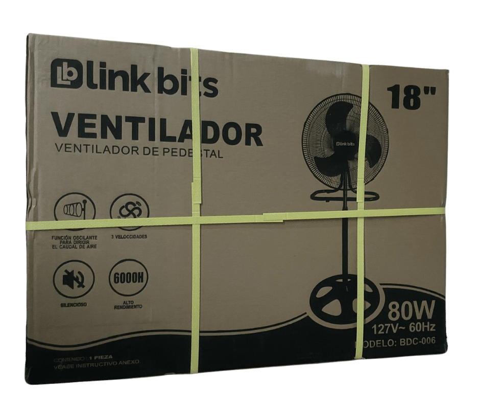 Ventilador 2 en 1 Acero 18" 3 Velocidades Link Bits - Image 2